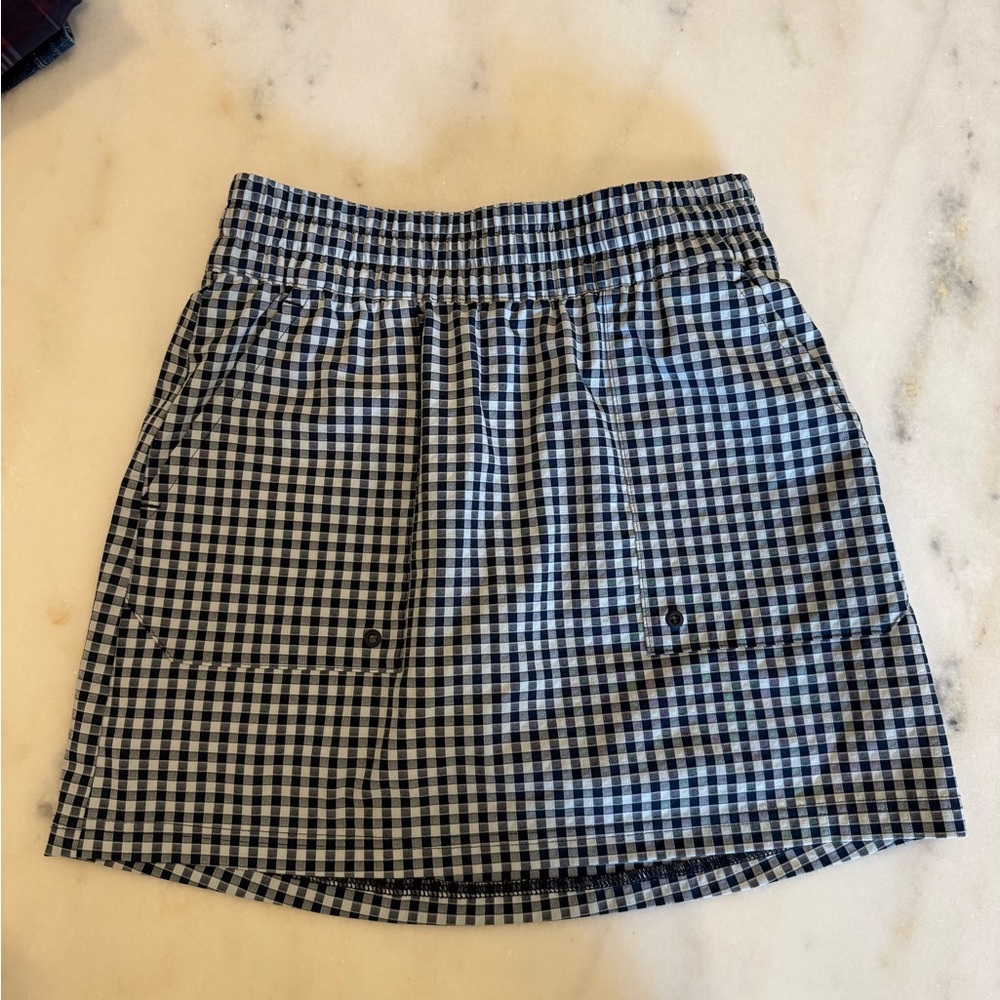 Classic Black and White Checkered Skirt